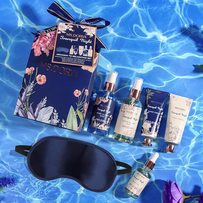 Birthday Spa Gift Baskets for Women - 6 Pcs Self Care Gifts Set | Spa Gift Baskets, Relaxing At Home, Gifts for Her, Anniversary Gift