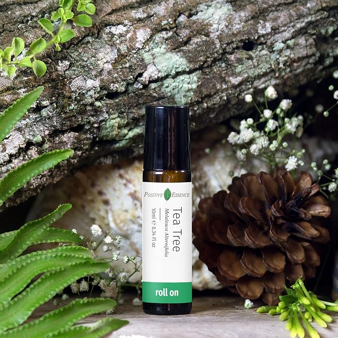 Tea Tree Essential Oil Roll-On – Natural Aromatherapy Oil, Pre-Diluted with Jojoba for Skin Application, Travel Size Roller with Leak-Proof Metal Ball (10 mL)