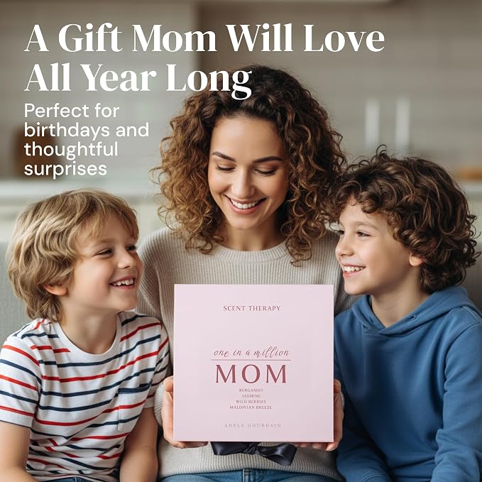 Scented Candle Gift Set for Women - 4 Natural Soy Wax Candles (4.4 oz) & 2 Fragrance Sachets - 160 Hour Total Burn Time - Spa & Relaxation, Aromatherapy Scents Fragrance, Gift Box for Mother's Days