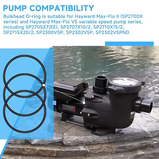 Cutetool(6PCS) SX220Z2 Bulkhead O-Ring Compatible with Hayward Max-Flo II, Max-Flo VS, Pro-Grid, SwimClear Pool Filters Bulkhead and Diffuser SX220Z2 O-649 O-Ring Seal Replace