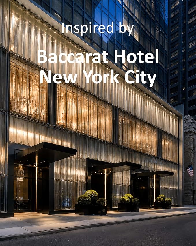 Hotel Diffuser Oil Inspired by Baccarat NYC – Fragrance & Essential Oil Blend for Waterless & Cold Air Diffusers – Bergamot, Mint, Cedarwood – Long-Lasting Aroma – Aromatherapy – 4 Fl Oz Glass Bottle