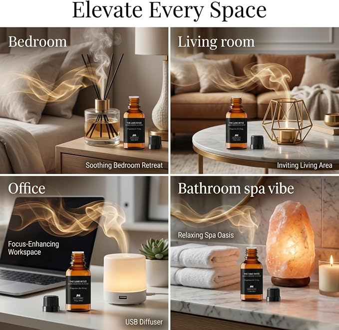 Hotel Diffuser Oil Inspired by The Ritz Carlton Hotel - Essential Oils for Humidifiers and Waterless Diffusers - Ritz Carlton Scent Diffuser Oil - Hotel Scents for Home - Glass Bottle & Dropper (30ml)