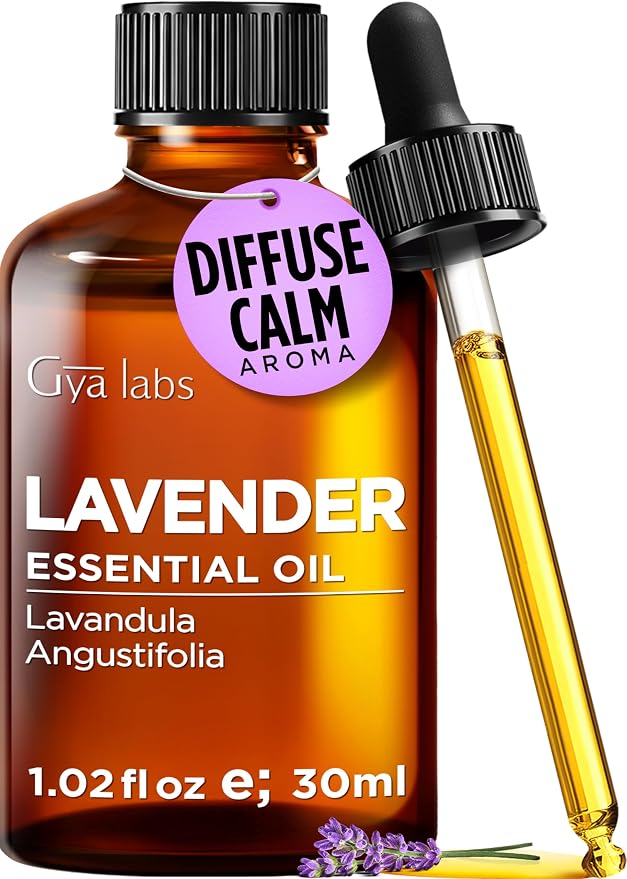 100% Pure Lavender Essential Oil - 1.02 Fl Oz - Lavender Oil for Hair, Skin, Diffuser, Aromatherapy & DIY Candle Making Scent