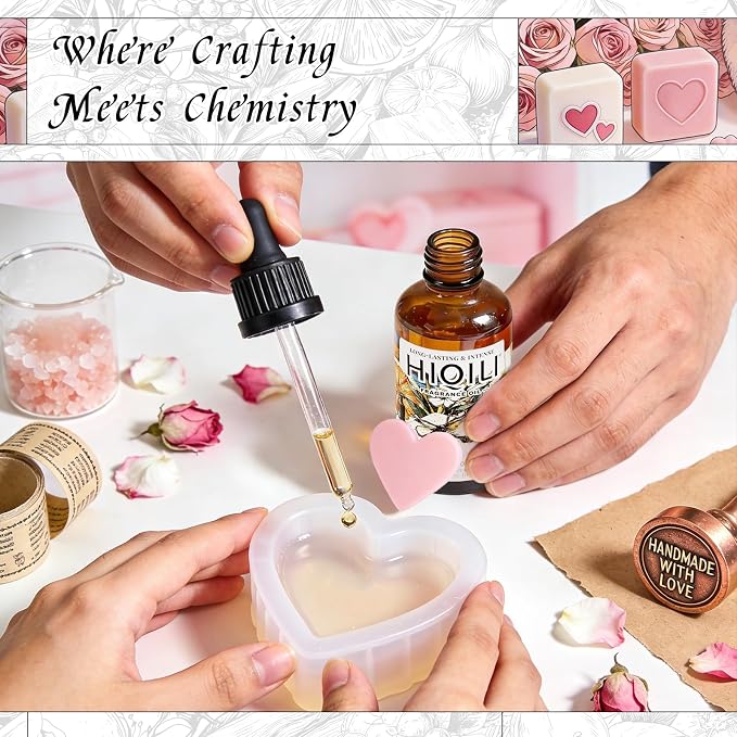 HIQILI Rose Fragrance Oil for Candle & Soap Making, Essential Oil Diffuser, Floral Scents, Add to Laundry Dryer Balls - 5.07 Fl Oz
