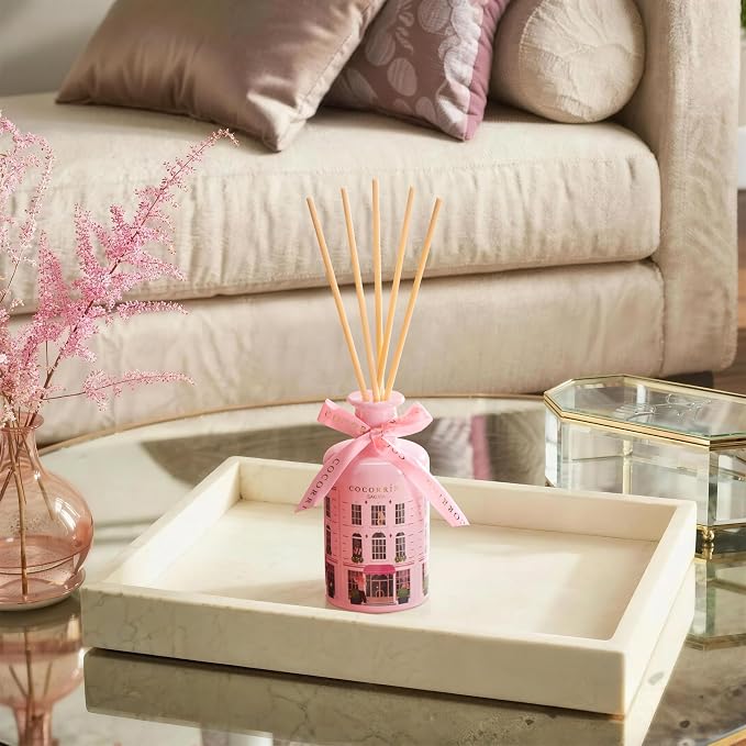 Reed Diffuser for Home - Sakura 6.76 fl oz Diffuser with Sticks, Home Fragrance for Bathroom Shelf Decor, Bedroom & Guest Room