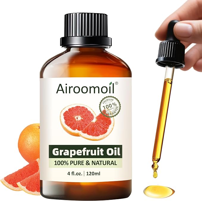 Grapefruit Essential Oil 4 Fl Oz (120ml), 100% Natural & Undiluted, Bright Citrus Scent for Diffusers, DIY Soap, Candles & Bath Bombs, Large Value Bottle for Everyday Aromatherapy