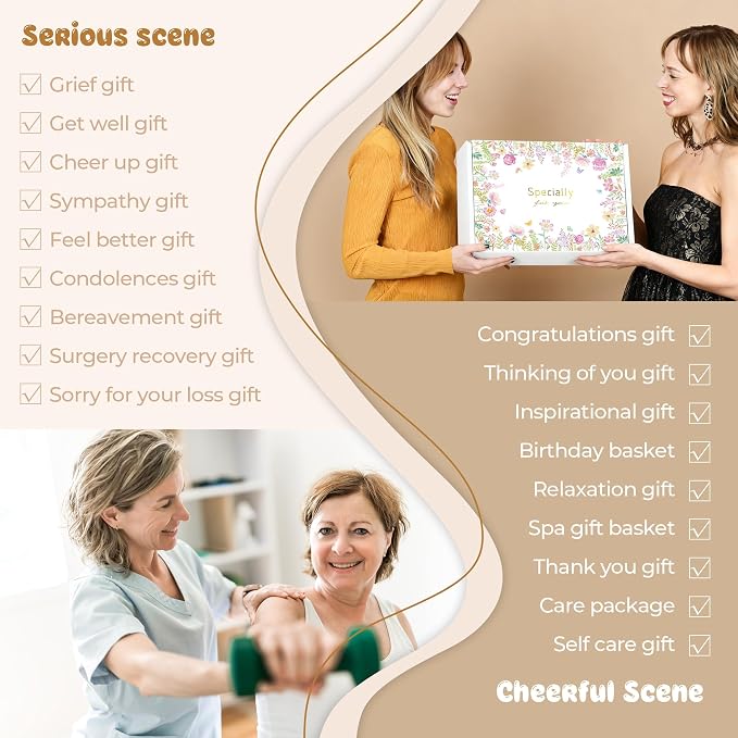 8 PCS Self Care Gifts for Women, Spa Gift Basket Care Package with Blanket, Glass Cup, Candle & Socks, Thinking of You Birthday Relaxation Gifts for Mom Sister Friend Wife Teacher Her