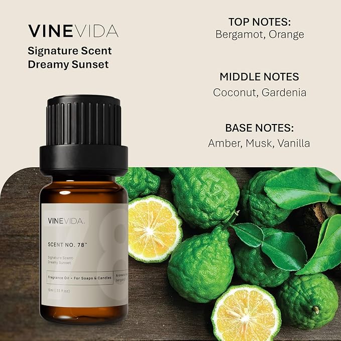 VINEVIDA Scent No.78-0.33oz Natural Fragrance Oil for Candle & Soap Making - Made in USA