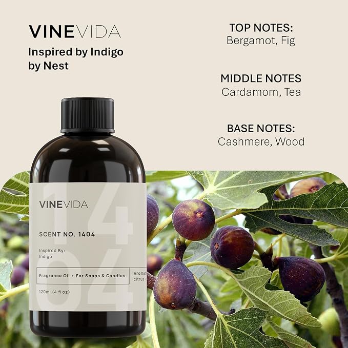 VINEVIDA [4oz] Scent No.1404 Fragrance Oil for Candle & Soap Making - Natural, Made in USA