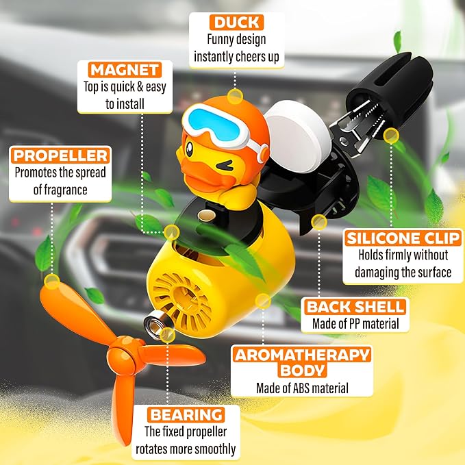 Car Dіffusеr Air Freshener Car Decor - Air Freshener Diffuser Duck Саr Accessories Duck Аіr Freshener Vent Accessories Cute Diffuser - Cute Аir Frеshеnеrs for Саr Decorations