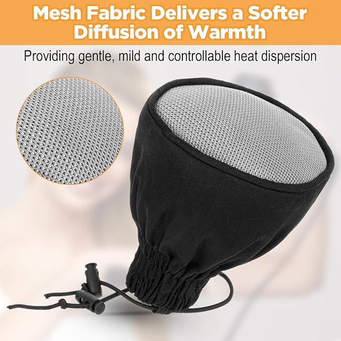 Foldable Travel Diffuser Hair Dryer - Universal Attachment Travel Diffuser for Curly Wavy Hair - Black hot Sock diffusers Heat Resistant Nylon Mesh Cotton Canvas