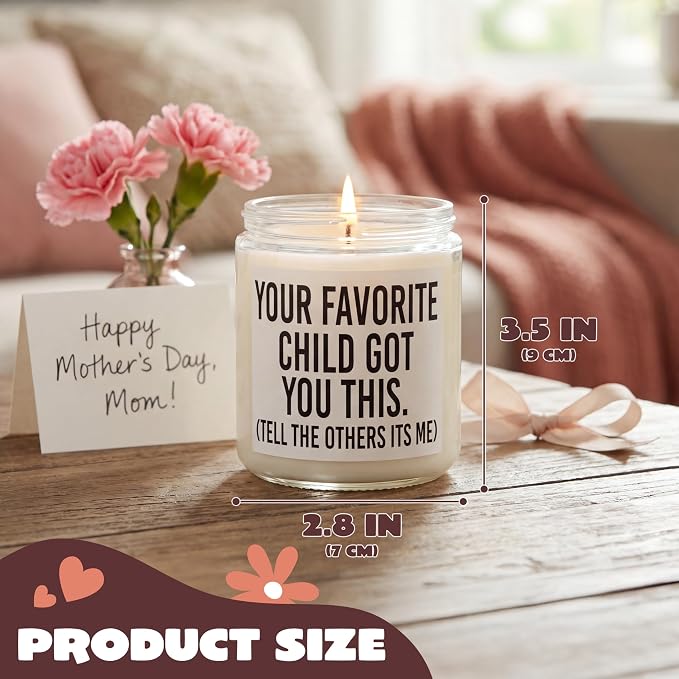 JOYIN Candles Gifts for Mom from Daughter Son, Mothers Day Birthday Christmas Thanksgiving Gifts for Mom Stepmother Adoptive Mother, Lavender Scented Candles
