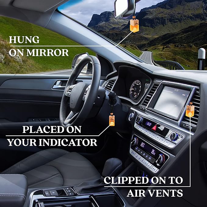 Inspired by One Million Car Air Freshener for Men | Long Lasting Luxury Diffuser | Automotive Scent Perfume | Vent Clip Auto Air Freshener | Odour Eliminator Technology | Masculine Diffuser Scents 8ml