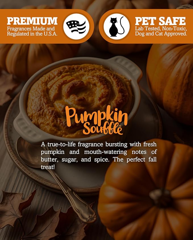 Pumpkin Souffle Soy Votive Candles - Scented with Natural Fragrance Oils - 6 Beige Natural Votive Candle Refills - Bakery & Food Collection