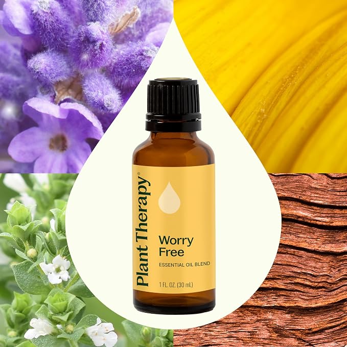 Plant Therapy Worry Free Essential Oil Blend 30 mL (1 oz) 100% Pure, Undiluted, Natural Aromatherapy, Therapeutic Grade