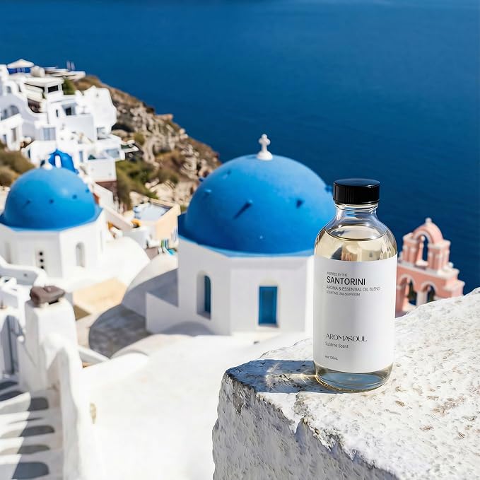 Hotel Diffuser Oil Inspired by Santorini Scent - Premium Fragrance Oil for Ultrasonic and Waterless Diffuser - 120 mL, 4 fl oz
