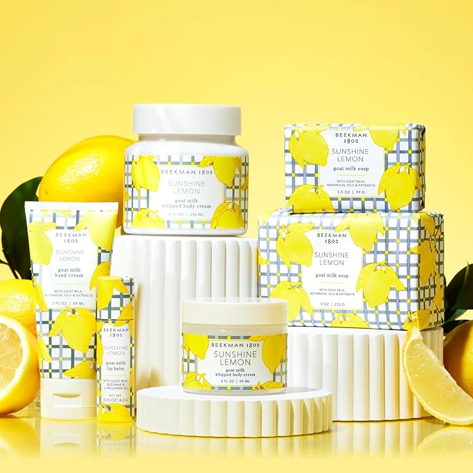 Beekman 1802 Face Wipes – Makeup Remover Wipes for Face, Facial Cleansing Wipes that Remove Makeup & Dirt, Travel Essentials, Face Wipes with Goat Milk & Aloe, Sunshine Lemon 100 Count
