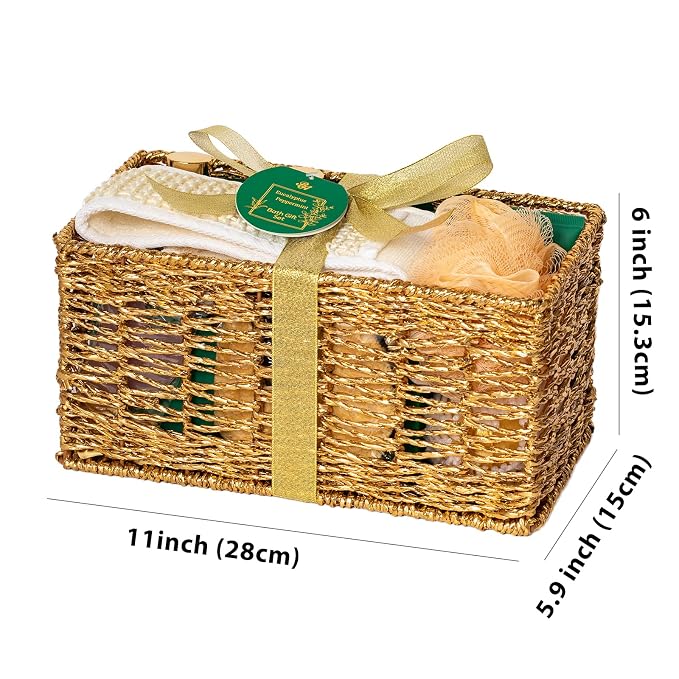Gifts for Women & Men, Eucalyptus 32 Pcs Home Spa Basket Gift Set for Women & Men, Self-Care Relaxation Set, Face Skin Care Kit, Bath & Body Gifts Basket, Birthday, Christmas, Valentines, Anniversary