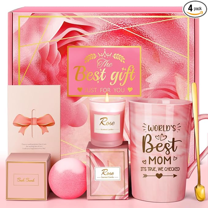 Gifts for Mom, Wife, Grandma, Sister, Friends: Unique Birthday Gifts Baskets Set for Personalized Best Mom from Daughter Son, Spa Presents for Christmas, Birthday, Valentines, Mothers Day