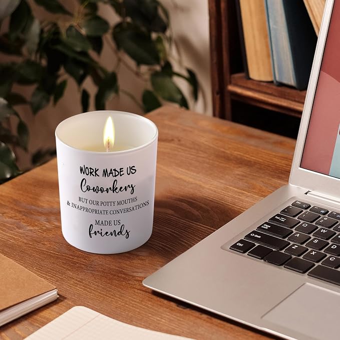 BFJLIFE Coworker Gifts for Women Funny Cool Co Worker Gifts for Christmas Birthday Unique Lavender Scented Soy Candles