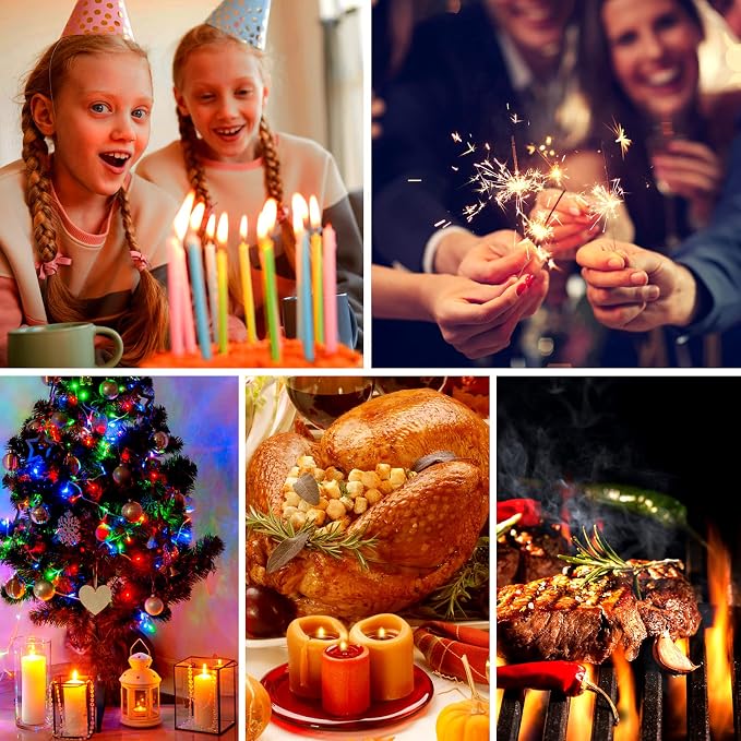 Electric Candle Lighter Valentine's Day Gifts for Women Mom Men Wife USB Arc Rechargeable Windproof Lighter for Candle BBQ Birthday Housewarming Gift Idals (Rose Gold)
