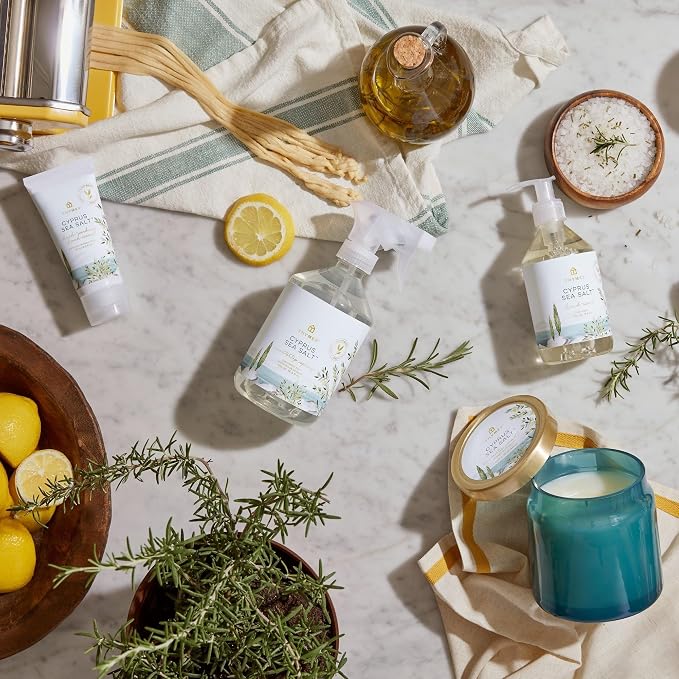 Thymes Pura Refills – 2 Pack of Oil Diffuser Scents – Long-Lasting Pura Diffuser Refills – Premium Home Fragrance – Notes of Rosemary, Sage, Lemon, Sea Salt & Jasmine (Cyprus Sea Salt, Pack of 2)