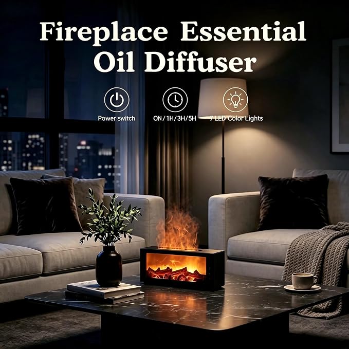 300ML Essential Oils Diffuser with Remote Control- Aromatherapy Aroma Humidifier, Upgrade 7 Colors Noiseless -Quiet Ultrasonic Aromatherapy Device with 7-Color LED Night Light Home