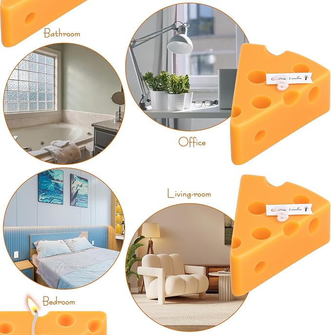 SHIDOW Shaped Scented Candles, Premium Soy Blend Wax Aromatherapy Candle, Relaxing Fragrance Decorative Candle for Home Bedroom Bathroom Office Indoor Ornament (Orange-Yellow)