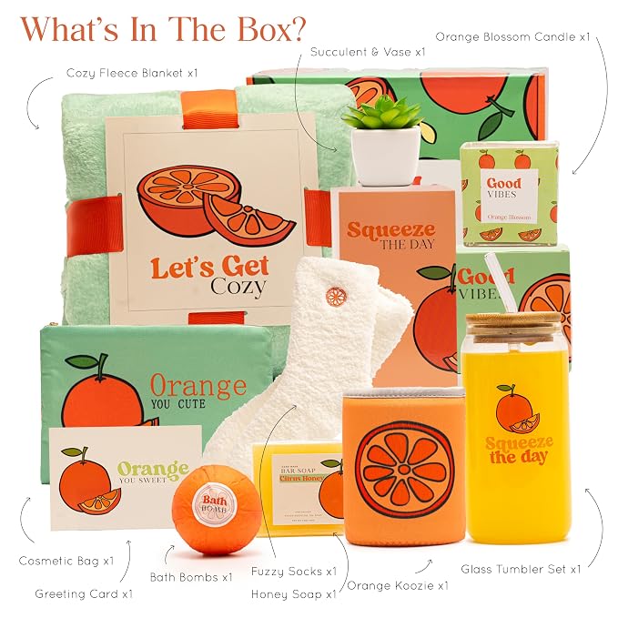 The Love Crate Co. Sunshine Gifts for Women, Self Care Gift Box | Bright, Uplifting Moments Designed to Encourage, Comfort, and Delight