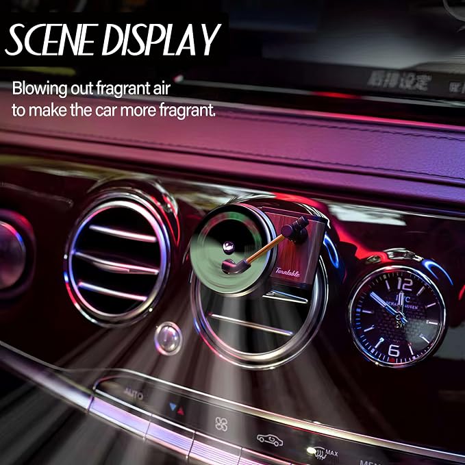 Maicican 12PCS Customizable Car Air Freshener Vent Clip, Pop Singer Album Cover Record Player Shape, Music Lover Gifts. (Retro)