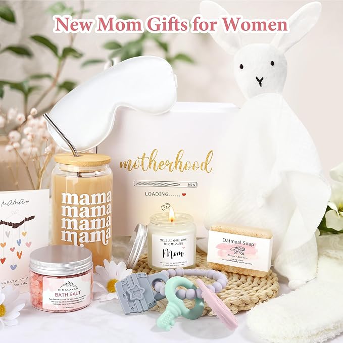 New Mom Care Package After Baby New Mom Gift Basket for Women After Birth Postpartum Gifts for Expecting Moms Baby Shower Gifts for Mommy To Be Cool Presents for Mother To Be First Time Moms Gift Set