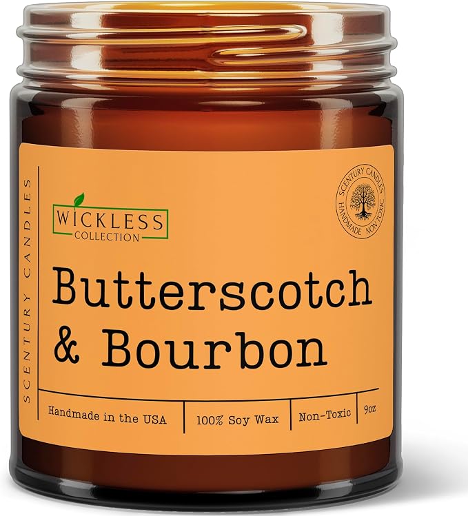 Wickless Butterscotch Bourbon Scented Candles for Candle Warmer Lamp, Many Scents to Choose, 100% Non-Toxic Soy Wax, Candle Melts for Warming Plate, Handmade in The USA (Butterscotch & Bourbon)