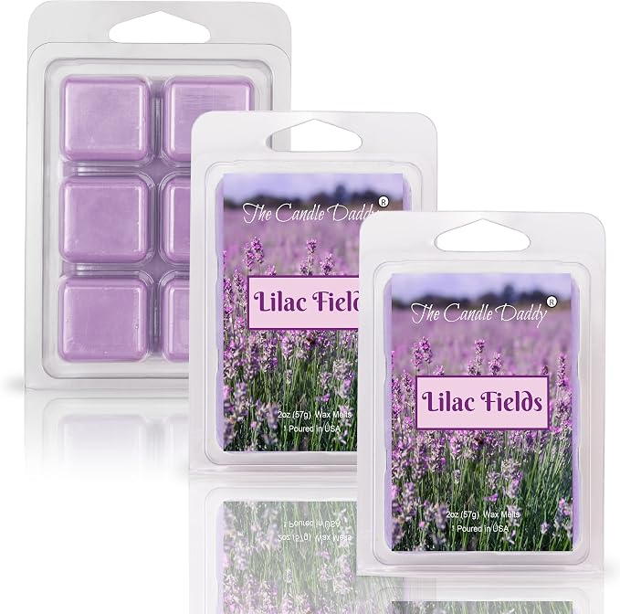 Lilac Fields - Floral Spring Scented Wax Melt - 1 Pack - 2 Ounces - 6 Cubes