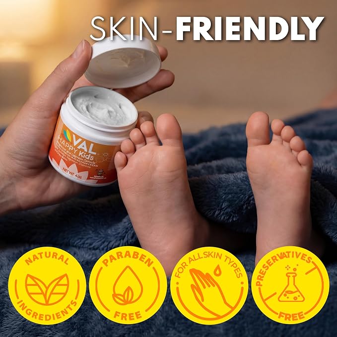 VAL Magnesium Cream for Kids | Relaxation for Daytime & Bedtime Routine | Gentle Zechstein Magnesium Chloride | Calm & Mood Support | with Chamomile, Shea Butter & Essential Oils | USA Made | 4oz