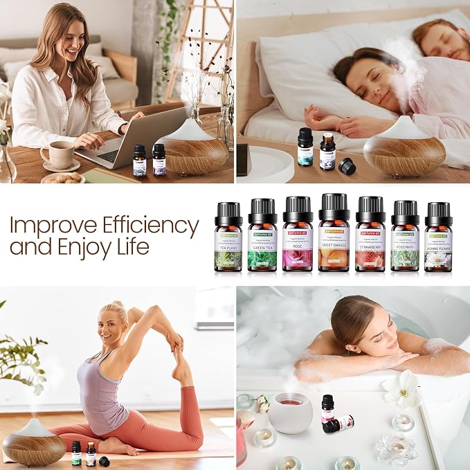 Nuanchu 26 Pcs Essential Oil Set for Humidifiers and Diffusers 10ml Fragrance Aromatherapy Oils Kits Fruity Candle Making Supplies for Soap Making Scents Summer Home Skin Care DIY Massage Laundry