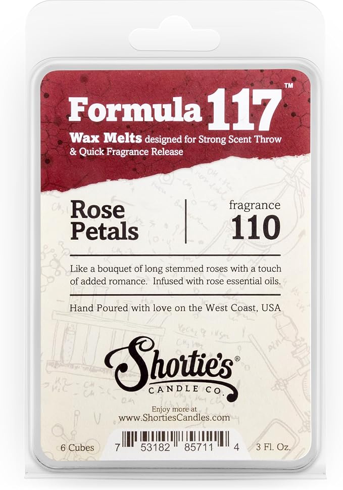 Shortie's Candle Company Floral Premium Wax Melts Variety 3 Pack - 9 Oz., Strong & Long Lasting, Non-Toxic - Made with Essential & Natural Oils - Formula 117