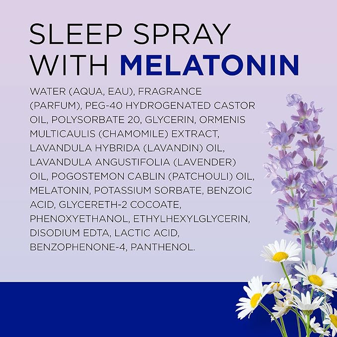 Dr Teal's Calm Blend Spray with Melatonin, Lavender & Chamomile Essential Oils, 6 fl oz (Pack of 3)