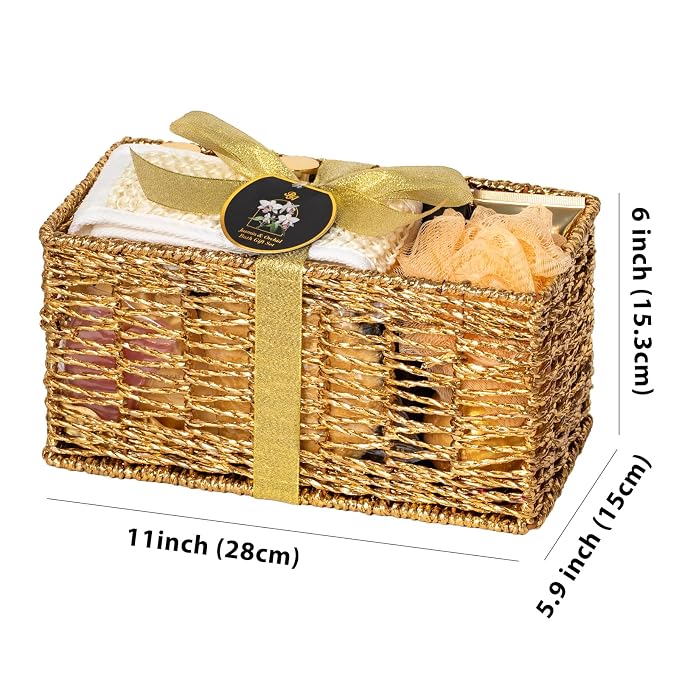 Gifts for Women, Orchid 32 Pcs Spa Gifts Basket Set for Women, Self-Care Relaxation Basket Gift Kit, Hydrating Face Skin Care Set, Bath & Body Care Set, Birthday, Christmas, Valentines, Anniversary