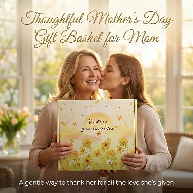 Get Well Gifts for Women Sunflower Gift Basket Get Well Soon Care Package, Self Care Spa Gift Set Recovery After Surgery Teacher Appreciation Birthday Thinking of You for Mom Sister Friend