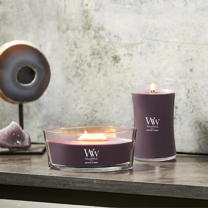 WoodWick Ellipse Candle Amethyst & Amber 16 oz. (Pack of 2)