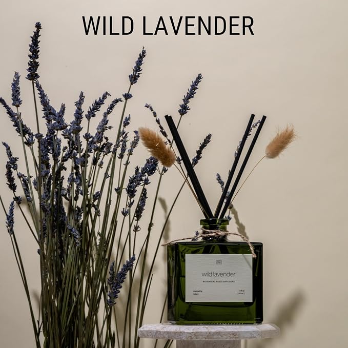 Craft & Kin Premium White Peony & Tuberose Reed Diffuser with Dried Flowers – 5 oz Essential Oil Diffuser for Home & Bathroom – Long-Lasting Fragrance Diffuser Sticks – Room Decor Air Freshener