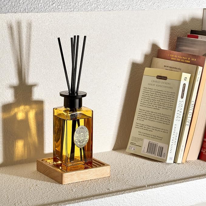 M&SENSE 6.3 oz Large Reed Diffuser Set | New Home Scent Oil Diffuser with Sticks | Hotel Collection Non-Toxic Essential Oil |for Bedroom Bathroom Living Room