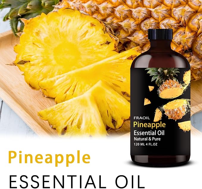 Pineapple Essential Oil, Pineapple Oil 4 Fl Oz 120ML for Diffuser Humidifier Yoga Cleaning DIY Candle Soap Making Essential Oils