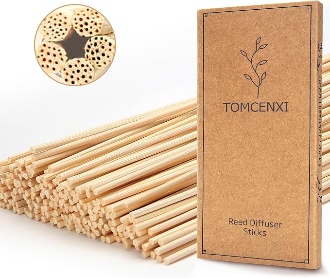 Reed Diffuser Sticks,7.5 Inch Natural Rattan Sticks,Diffuser Refills,Essential Oil Aroma Diffuser Replacements Sticks (Natural Color)