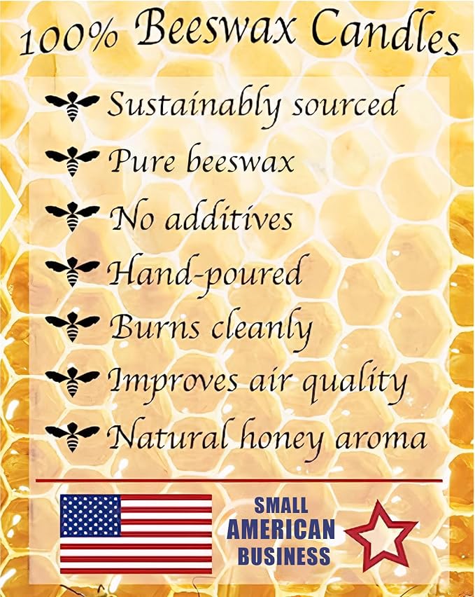 Hexagon Pillar Beeswax Candles - 2x5 Pillar Candle for Home Decor, Mood Lighting, Gifts - 45 Hour - Natural Beeswax Scent, Clean Burning, Smokeless, Dripless - 1 Pack - Alternative Imagination