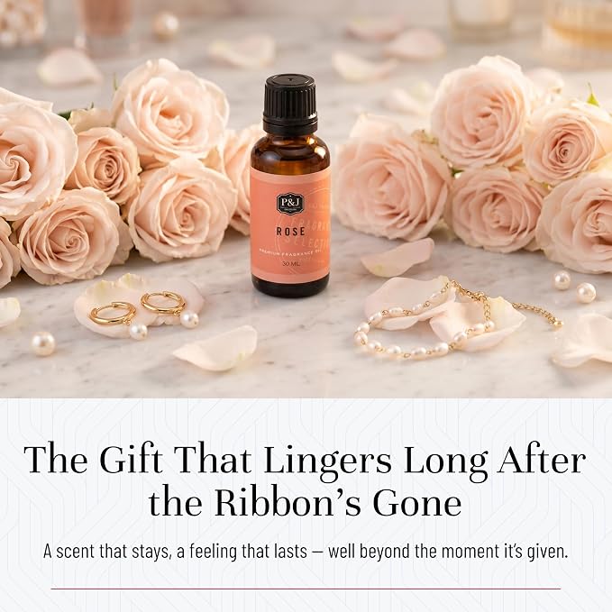 P&J Trading - Rose Scented Oil 30ml - Fragrance Oil for Candle Making, Soap Making, Diffuser Oil