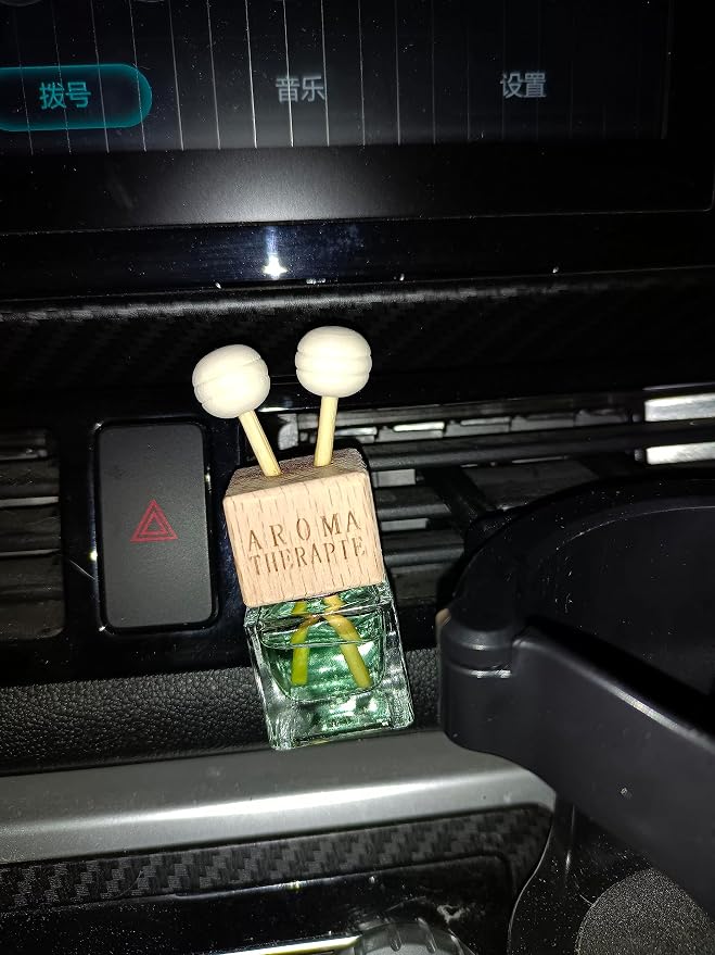 10Packs 8ml Empty Car Air Freshener Vent Clip, Clear Glass Essential Oil Diffuser Outlet Auto Perfume Aromatherapy Bottle Vials Fragrance Ornament Decor (10pcs)
