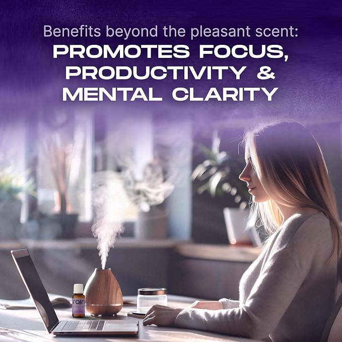 Clear and Focused Premium Diffuser Oil, Focus & Relax with Aromatherapy Diffuser Oils, Efficient Office/Home Fragrance Essentials Crafted from Botanical Essential Oils, 0.33 fl oz/10 ml