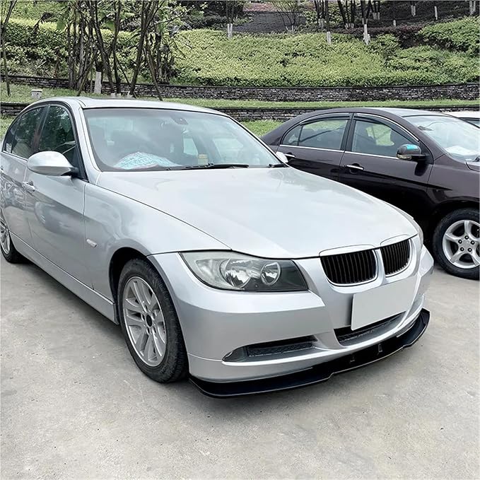 3Pcs Car Front Bumper Spoiler Lip For BMW 3 Series E90 E91 Standard 2005-2008 Glossy Black Diffuser Splitter Body Kit