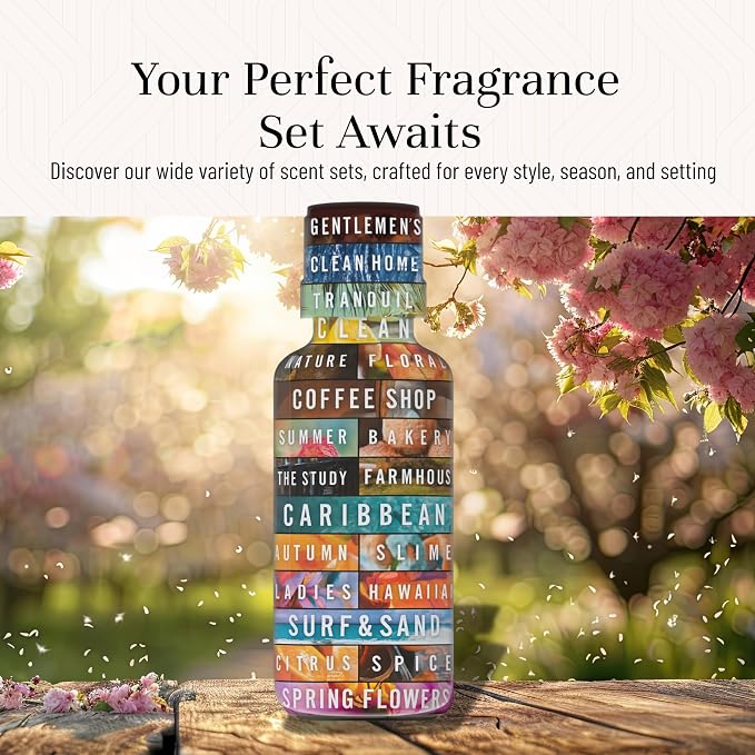 P&J Trading Fragrance Oils for Diffusers for Home Spring Set Fragrance Scents for Candle Making - Soap Making - Car Diffuser Scents - Essential Home Gift Set - Cherry Blossom, Fresh Cut Grass & More